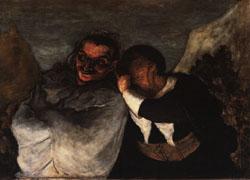 Honore  Daumier Crispin and Scapin oil painting image